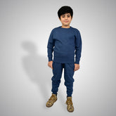 BOYS Track Suit Blue Header FLEECE FABRIC