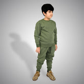 JUNIOR BOY TRACK SUIT ARMY COLOR