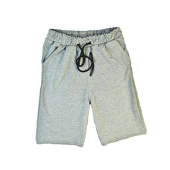 GREY PIQUE KNITTED SOFT FABRIC SHORTS