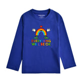 EVERY THING PRINTED NAVY PEONY COLOR BOYS LONG SLEEVE T.SHIRT
