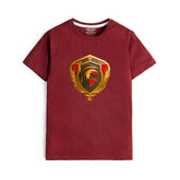 MAROON GRAPHICS FALCON BADGE T-SHIRT