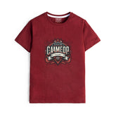 MAROON GRAPHICS GAMLER T-SHIRT