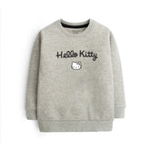 HELLO KITTY JUNIOR GREY HEADER COLOR GIRLS LONG SLEEVE SWEAT-SHIRT