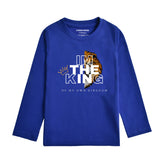 I AM KING NAVY PEONY BOYS LONG SLEEVE T.SHIRT