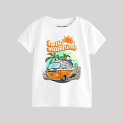 HELLO SUNSHINE PRINTED WHITE JUNIOR BOYS T.SHIRT