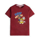 MAROON GRAPHICS PAW PETROL T-SHIRT