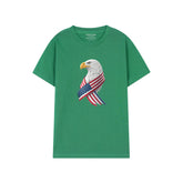 GREEN T-SHIRT Graphics AMERICAN BADGE