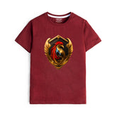 MAROON GRAPHICS PHONIX T-SHIRT