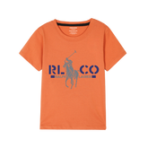 RALPHA PRINTED ORANGE BOYS T.SHIRT