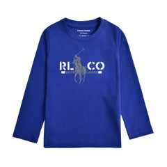 RALPHA NAVY PEONY BOYS LONG SLEEVE T.SHIRT