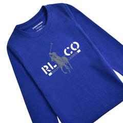 RALPHA NAVY PEONY BOYS LONG SLEEVE T.SHIRT