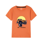 READY TO CRUSH PRINTED ORANGE BOYS T.SHIRT