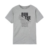 RUN ON WILD SIDE GREY BOYS T.SHIRT