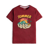 MAROON GRAPHICS SUMMER T-SHIRT