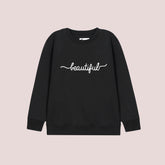 BEAUTIFUL PRINTED BLACK COLOR Girls Long Sleeve Sweat-Shirt