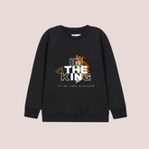 THE KING BLACK COLOR BOYS LONG SLEEVE SWEAT-SHIRT
