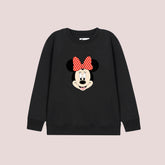 MINNIE PRINTED BLACK COLOR Girls Sweat-Shirt