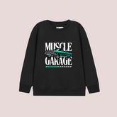 MUSCLE BLACK COLOR BOYS LONG SLEEVE SWEAT-SHIRT