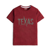 MAROON GRAPHICS TEXAS T-SHIRT