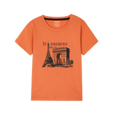 TREASURE PRINTED ORANGE BOYS T.SHIRT