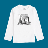 TREASURE PRINTED WHITE COLOR BOYS LONG SLEEVE T.SHIRT