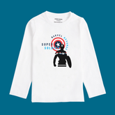 CAPTAIN AMERICA PRINTED WHITE COLOR BOYS LONG SLEEVE T.SHIRT