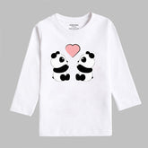 PANDA COUPLE SNOW-WHITE GIRLS LONG SLEEVE T-SHIRT