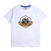 WHITE GRAPHICS ADVENTURE T-SHIRT