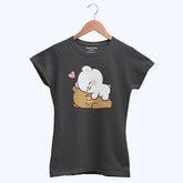 MILK & MOCHA JUNIOR JET BLACK COLOR GIRLS T-SHIRT