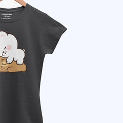 MILK & MOCHA JUNIOR JET BLACK COLOR GIRLS T-SHIRT