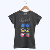 CHIL FISH JUNIOR JET BLACK COLOR GIRLS T.SHIRT