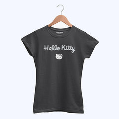 DIGITAL PRINTED HELLO KITTY JUNIOR JET BLACK COLOR GIRLS T.SHIRT