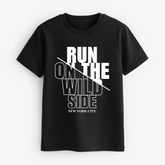 DIGITAL RUN OUT PRINTED BLACK JUNIOR BOYS T.SHIRT