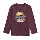 BEACH BOND BURGUNDY BOYS LONG SLEEVE T.SHIRT