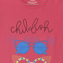 PRINTED CHILL FISH PARADISE PINK JUNIOR GIRLS T-SHIRT
