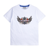 WHITE GRAPHICS CHAMPION T-SHIRT