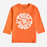 DIGITAL PRINTED TRUST PROCESS MOCK ORANGE GIRLS LONG SLEEVE T.SHIRT