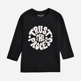 DIGITAL PRINTED TRUST PROCESS JET BLACK GIRLS LONG SLEEVE T.SHIRT