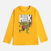 HULK LEMON YELLOW BOYS LONG SLEEVE T-SHIRT