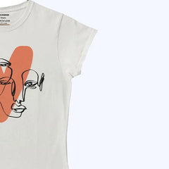 HEART CALIGRAPHY SNOW WHITE JUNIOR GIRLS T-SHIRT