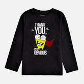 DIGITAL PRINTED OBVIOUS JET BLACK BOYS LONG SLEEVE T.SHIRT