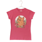 CUTE CAT PARADISE PINK JUNIOR GIRLS T.SHIRT