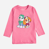 DIGITAL PRINTED PAW PATROL COSMOS PINK GIRLS LONG SLEEVE T.SHIRT