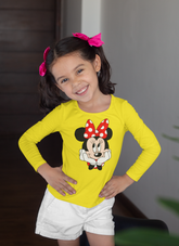 MINNIE 2 JUNIOR BLAZING YELLOW COLOR GIRLS LONG SLEEVE T.SHIRT
