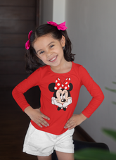 MINNIE 2 JUNIOR FEIRY RED COLOR GIRLS LONG SLEEVE T-SHIRT