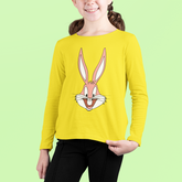 BUG BUNNY JUNIOR BLAZING YELLOW COLOR GIRLS LONG SLEEVE T.SHIRT