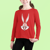 BUG BUNNY JUNIOR FEIRY RED COLOR GIRLS LONG SLEEVE T-SHIRT