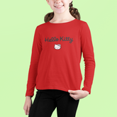 HELLO KITTY JUNIOR FEIRY RED COLOR GIRLS LONG SLEEVE T-SHIRT