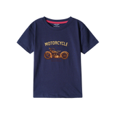 MOTERCYCLE NAVY PRINTED BOYS T.SHIRT
