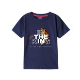 THE KING NAVY PRINTED BOYS T.SHIRT